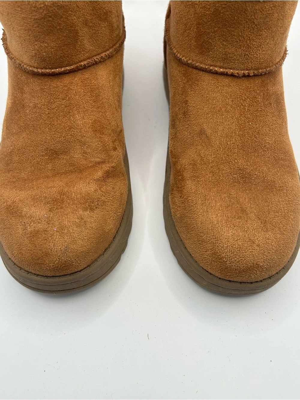 Sonoma Kids Cozy Tan Suede-Look Booties with Sherpa Lining